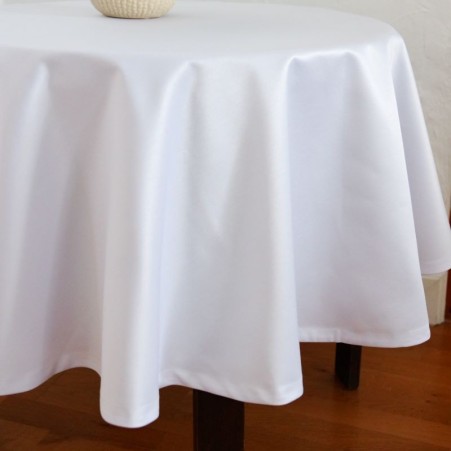 Valge pidulik ühevärviline teflontöötlusega laudlina.