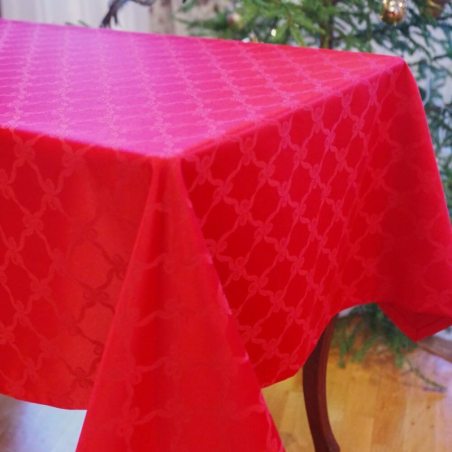 Tablecloth LOOP v.25, red, with Teflon treatment Tablecloth LOOP v.25, red, with Teflon treatment