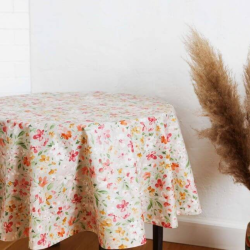 Pöytäliina BORD terracotta v.12, pyöreä, teflonkäsittely