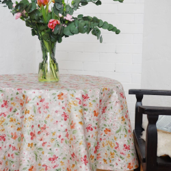 Pöytäliina BORD terracotta v.12, pyöreä, teflonkäsittely