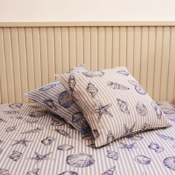 Voodikate MENTON v.3, hallikas-sinine