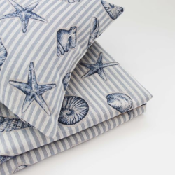 Voodikate MENTON v.3, hallikas-sinine