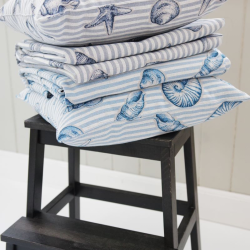 Voodikate MENTON v.3, hallikas-sinine