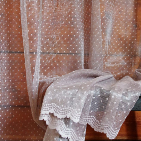 Tulle curtain TÄPP 1200 v.02, brownish-beige Tulle curtain TÄPP 1200 v.02, brownish-beige