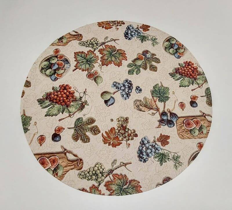Tablecloth GRAPES, allover, round