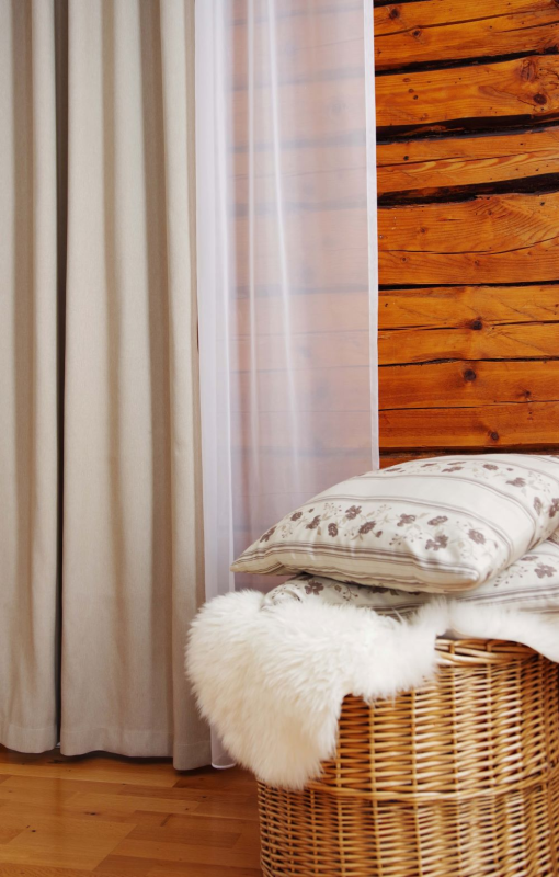 Blackout curtain TRENCH v.66, grey-beige, ready-made curtain, SPECIAL PRICE