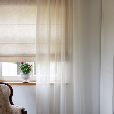 Tulle curtain MENTA v. 02, natural white Tulle curtain MENTA v. 02, natural white
