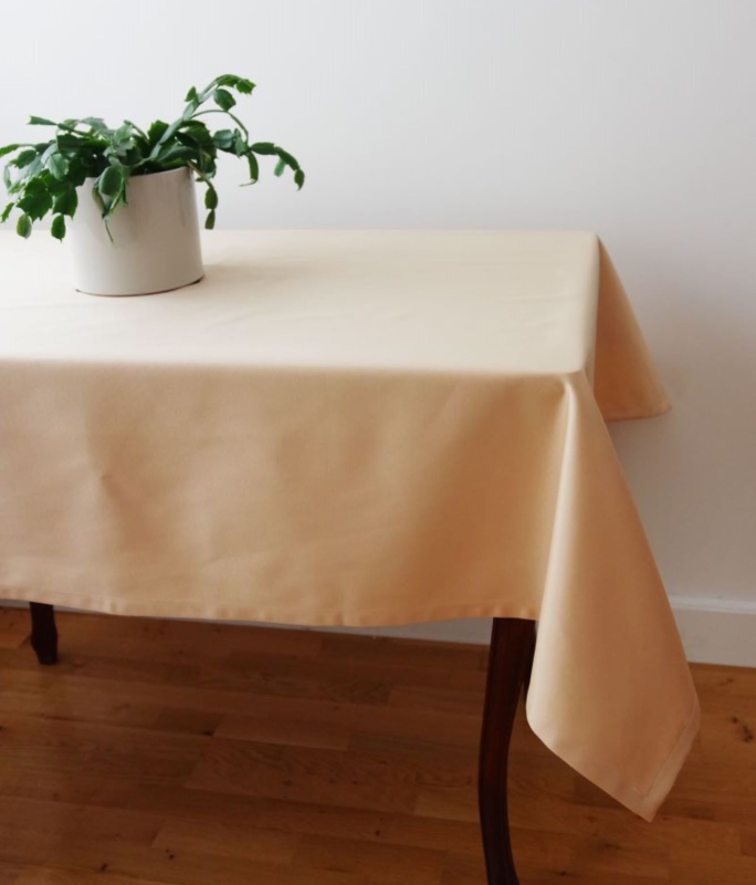 Tablecloth RASO v.02, yellowish beige, square