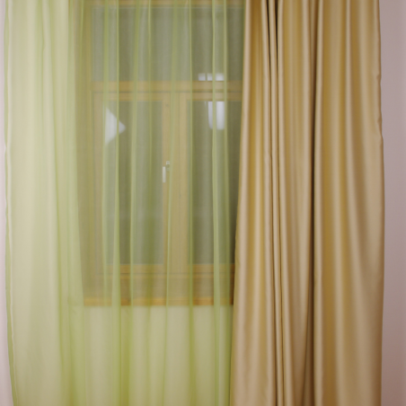 Tulle curtain LAURA 11101 v.17, green Tulle curtain LAURA 11101 v.17, green