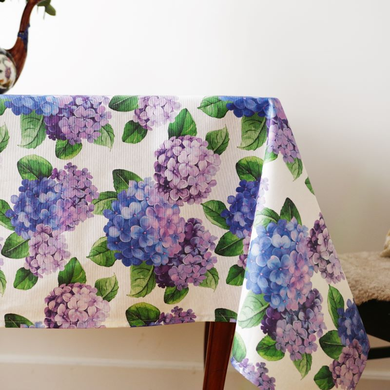 Tablecloth HORTENSIA, purple, with Teflon treatment