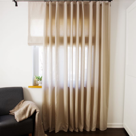Tulle curtain NATIVE v.07, sand color Tulle curtain NATIVE v.07, sand color