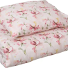 roosa lilleline voodipesukomplekt mõõdus 200x210 tekile