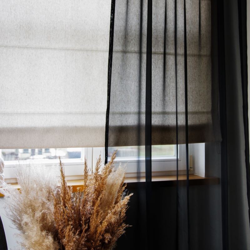 copy of Tulle curtain RIVA v.12, black